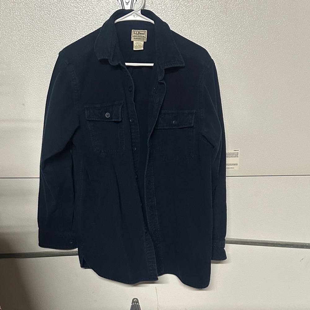 Dark Blue Button-Up Shirt